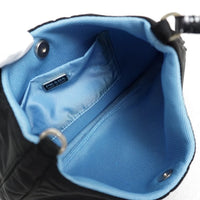 Prada Black Blue Nylon Cleo Shoulder Bag