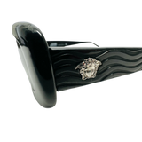 Gianni Versace Black Silver Medusa Logo Sunglasses MOD257