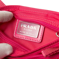 Prada Rose Red Pink Tessuto Nylon Logo Crossbody Shoulder Messenger Small Bag