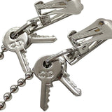 Christian Dior John Galliano Safety Pin & Keys Long Drop Silver Earrings