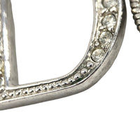Christian Dior D Logo John Galliano Rhinestone Silver Necklace