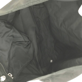 Prada Dark Green Black Logo Nylon Tessuto Metal Tote Shoulder Bag