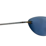 Chanel CC Logo Blue Silver Rimless 4003