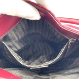 Prada Red Nylon Tessuto Leather Shoulder Bag