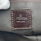 Fendi Zucca Pattern Tote Bag Khaki Dark Brown
