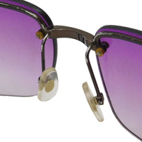 Gucci Black Purple Violet Gradient Tinted Rimless Sunglasses