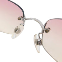 Chanel Pink Tinted CC Logo Rimless Sunglasses 4002