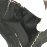 Prada Dark Green Black Logo Nylon Tessuto Metal Tote Shoulder Bag