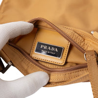 Prada Yellow Gold Tessuto Nylon Logo Crossbody Shoulder Messenger Small Bag