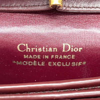 Christian Dior Burgundy Red Gold Monogram Shoulder Bag