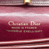 Christian Dior Burgundy Red Gold Monogram Shoulder Bag