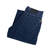 Fendi Navy Blue Zucca Monogram Cotton Trousers Pants