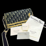 Christian Dior Blue Monogram Shoulder Bag