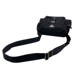 Prada Black Tessuto Nylon Logo Crossbody Shoulder Messenger Buckle Technical Bag