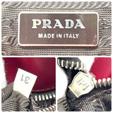 Prada Red Nylon Tessuto Leather Shoulder Bag