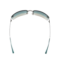 Chanel Rhinestone Teal Blue Tinted Sunglasses 4017-D