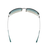 Chanel Rhinestone Teal Blue Tinted Sunglasses 4017-D