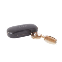 Gucci Camel Brown Cream Rimless Silver Sunglasses 1799