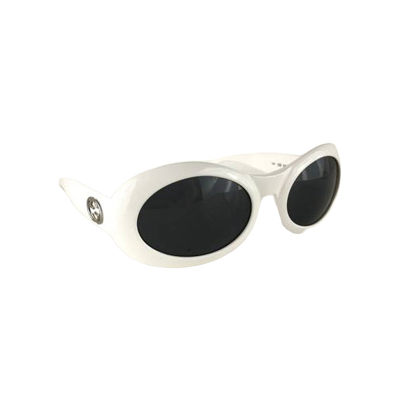 Gucci GG2400 White Oval GG Logo Kurt Cobain Sunglasses