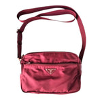 Prada Bordeaux Red Shoulder Crossbody Logo Bag