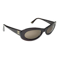 Chanel Dark Brown Gold CC Logo Sunglasses 5007
