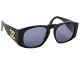 Chanel CC Gold Logo Quilted Sunglasses 01450