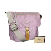 Prada Pink Tessuto Nylon Logo Crossbody Shoulder Messenger Bag