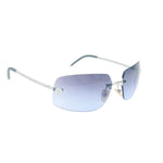 Chanel Rimless Purple Blue Violet Silver Sunglasses 4035