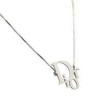 Christian Dior Silver Logo Monogram Vintage Chain Necklace