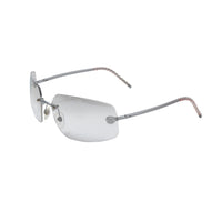 Chanel Rimless Silver Transparent Clear Sunglasses 4035