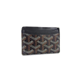 Goyard Black Brown Monogram Saint Sulpice Leather Cardholder