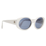 Chanel White Gold Logo Sunglasses 08850 C0200