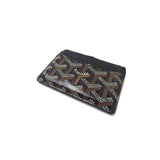 Goyard Black Brown Monogram Saint Sulpice Leather Cardholder