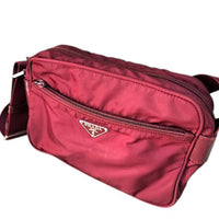 Prada Bordeaux Red Shoulder Crossbody Logo Bag