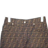 Fendi Logo Monogram Zucca Brown Skirt