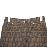 Fendi Logo Monogram Zucca Brown Skirt