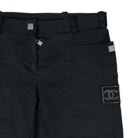 Chanel Sport 03A Black CC Logo Trousers Pants