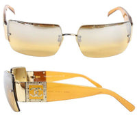 Chanel 4095-B Swarovski CC Logo Brown Sunglasses