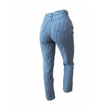 Fendi Light Blue Zucca Monogram Jeans Trousers Pants