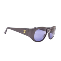 Chanel Purple Violet Gold CC Logo Sunglasses 5025