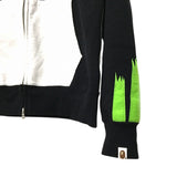 Bape Black White Panda Zip Up Pullover Hoodie