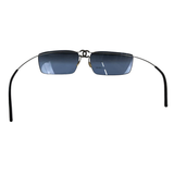 Chanel CC Logo Folding Silver Blue Sunglasses 4040