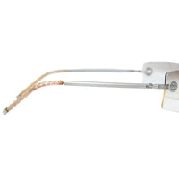 Chanel Rimless Silver Transparent Clear Sunglasses 4047