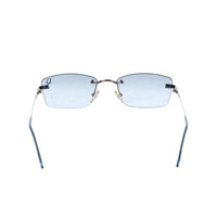 Christian Dior Silver Blue Tinted Rimless Sunglasses Dragon 58ENH