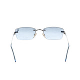 Christian Dior Silver Blue Tinted Rimless Sunglasses Dragon 58ENH