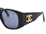 Chanel CC Gold Logo Quilted Sunglasses 01450