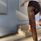 Fendi Brown Zucca Monogram Jeans Trousers Pants