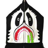 Bape Black White Panda Zip Up Pullover Hoodie