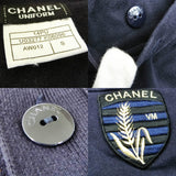 Chanel Uniform by Karl Lagerfeld Navy Blue Cardigan