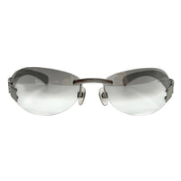 Chanel CC Logo Silver Grey Rimless Sunglasses 4037